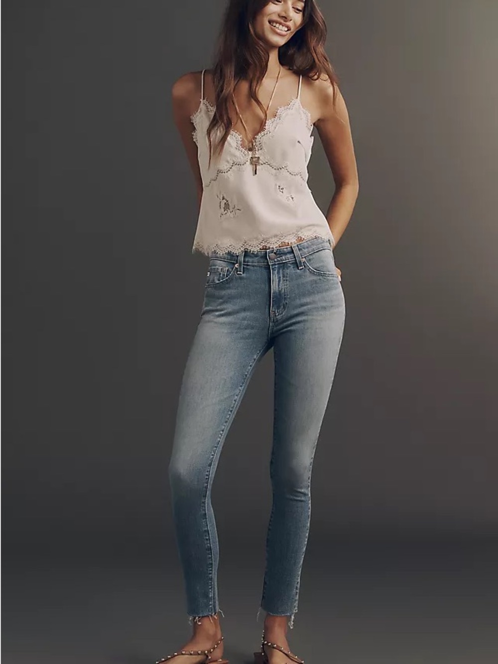 AG Adriano Goldschmied Grey Skinny Jeans